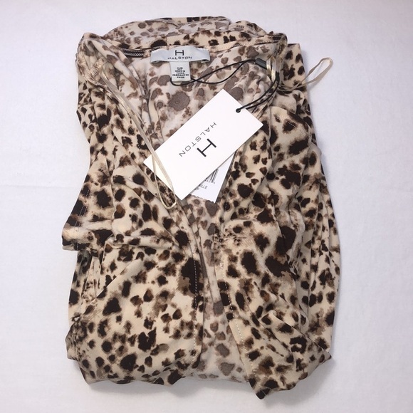 LAST ONE AVAILABLE!! New H by Halston Women's Leopard Print Wrap Dress - Picture 3 of 11